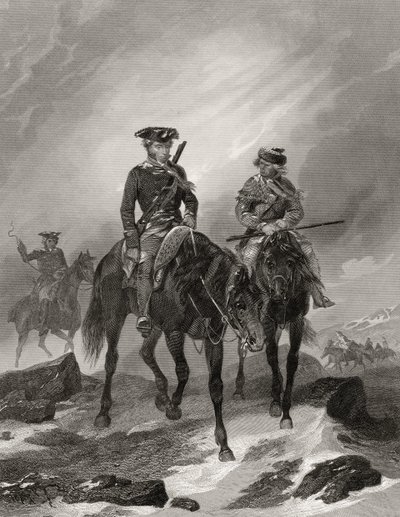 George Washington on his mission to Ohio in 1754 (from 